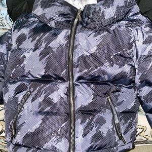 Maniere De Voir reversible reflective coat, in Black and White Uk size 8: US 4